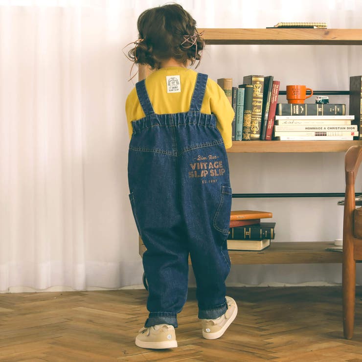 バックプリントハイウエスト風デニムサロペット(80~120cm) | SLAP SLIP | 詳細画像8 