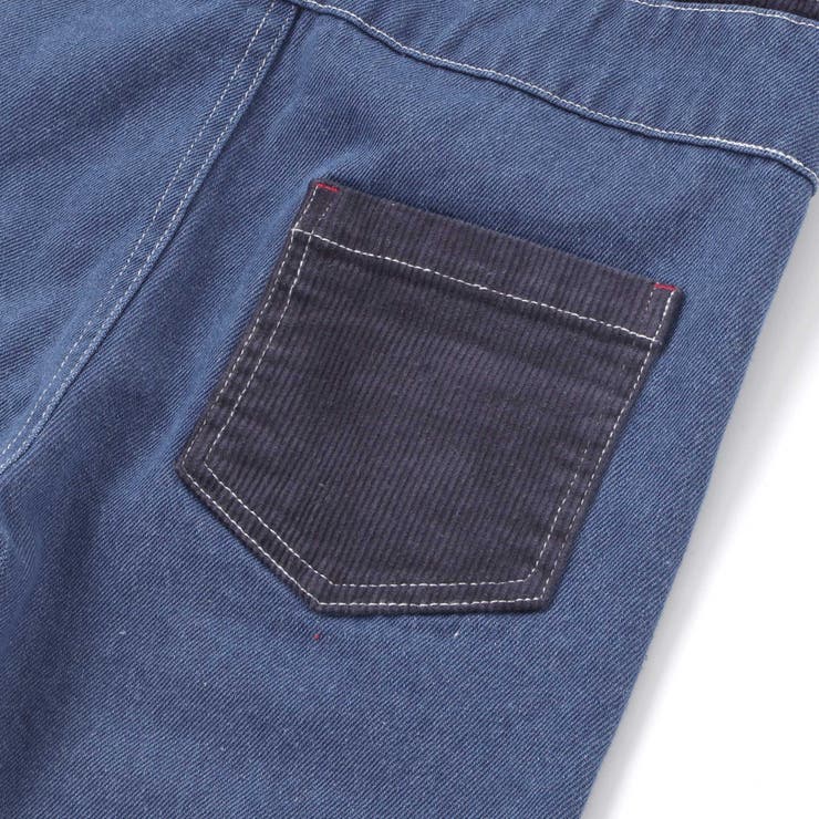 デニムツイルコーデュロイチェック切り替えサロペット(80~120cm) | SLAP SLIP | 詳細画像12 