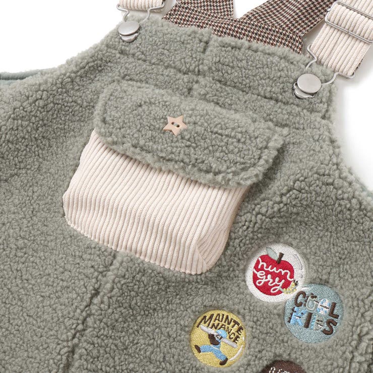 フロントポケットもこもこボアサロペット(80~110cm) | SLAP SLIP | 詳細画像10 