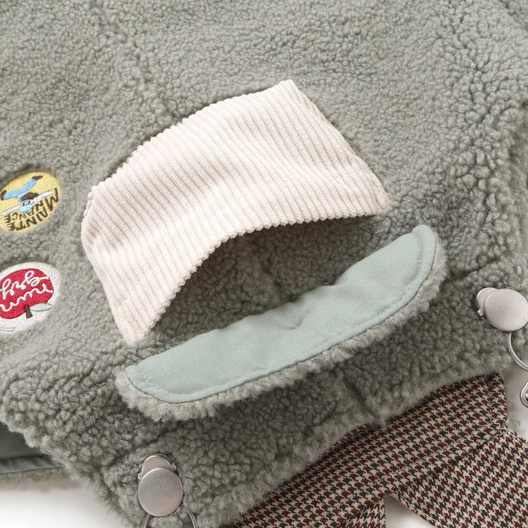 フロントポケットもこもこボアサロペット(80~110cm) | SLAP SLIP | 詳細画像11 