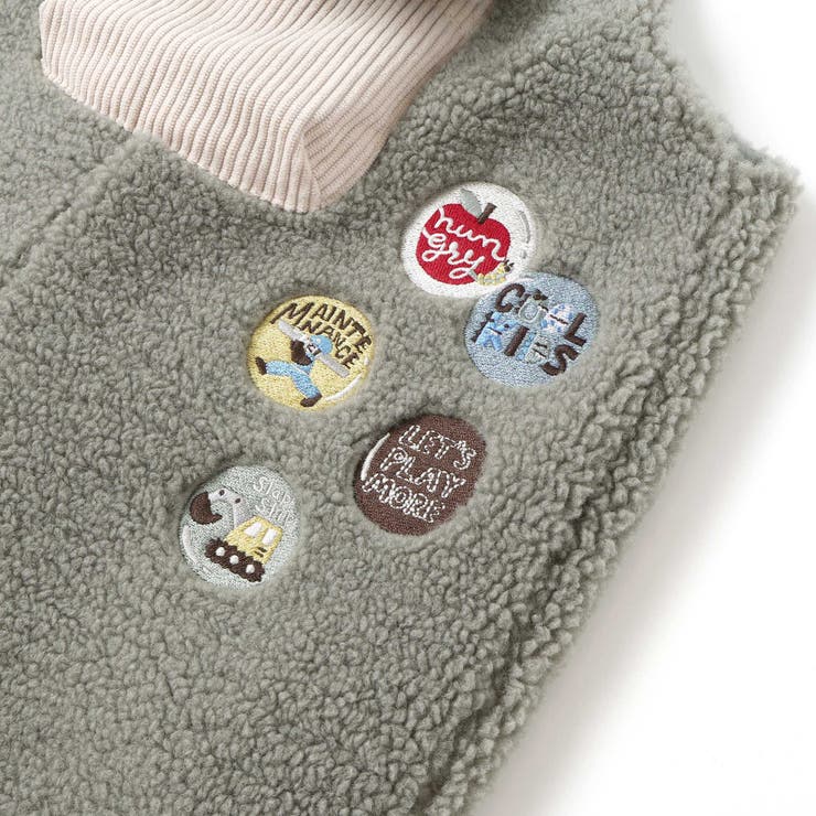 フロントポケットもこもこボアサロペット(80~110cm) | SLAP SLIP | 詳細画像12 