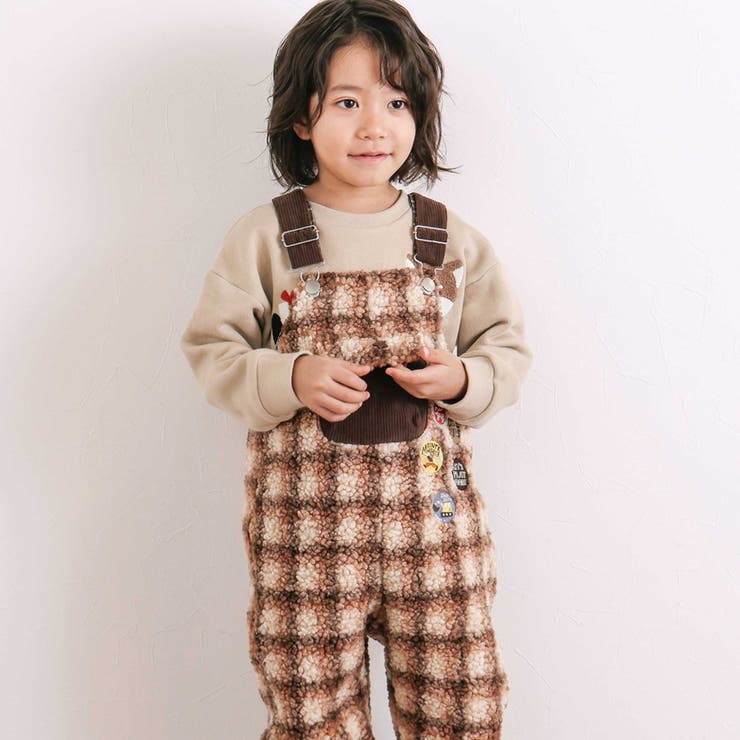 フロントポケットもこもこボアサロペット(80~110cm) | SLAP SLIP | 詳細画像5 