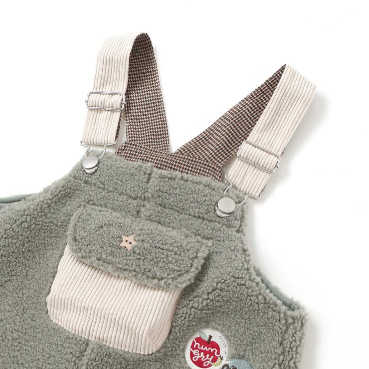 フロントポケットもこもこボアサロペット(80~110cm) | SLAP SLIP | 詳細画像8 