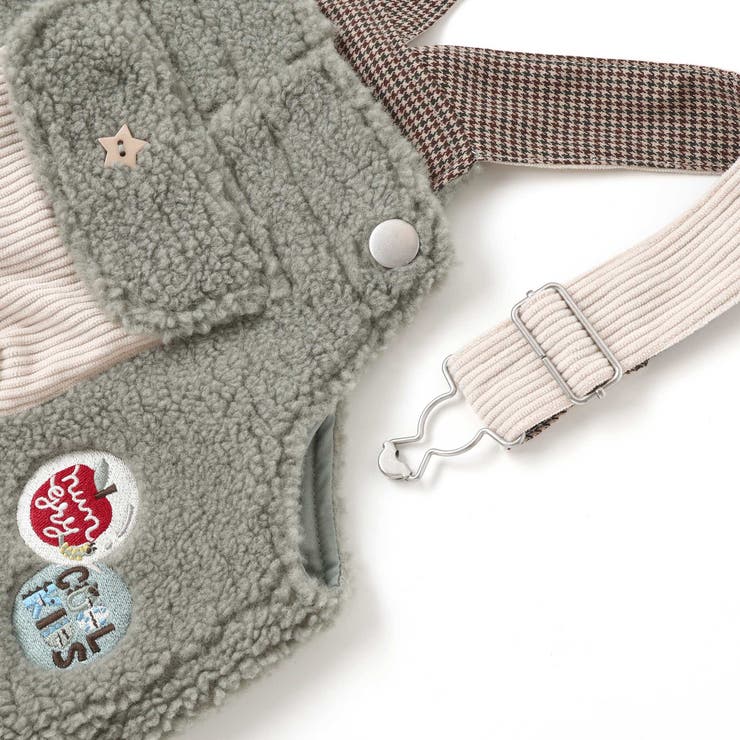 フロントポケットもこもこボアサロペット(80~110cm) | SLAP SLIP | 詳細画像9 