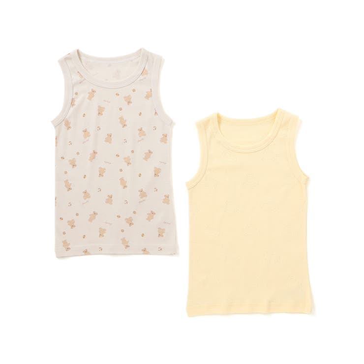 クマとくるま | 【スララク 吸汗速乾】綿100%汗とムレにサラば！わくわくサラッとタンクトップ2… | SLAP SLIP