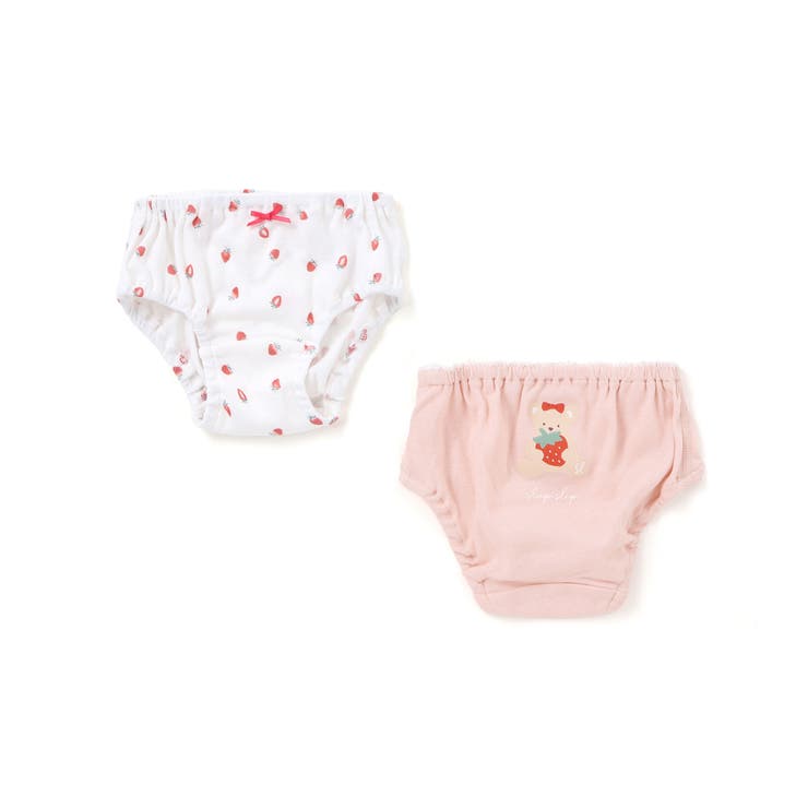 くまといちご | 綿100%汗とムレにサラば！ときめきサラッとショーツ2枚セット | SLAP SLIP