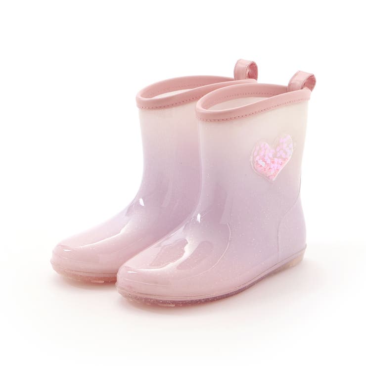 ピンク系 | キラキラハートラメレインブーツ(13~18cm) | SLAP SLIP