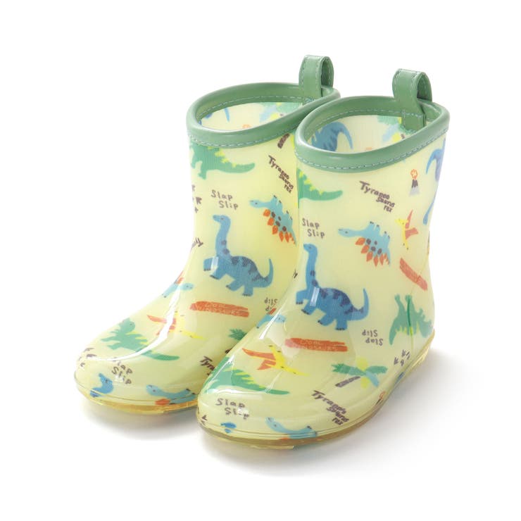 【お揃い】はたらくくるま花柄恐竜プリント総柄レインブーツ(13~18cm) | SLAP SLIP | 詳細画像14 