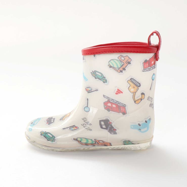 【お揃い】はたらくくるま花柄恐竜プリント総柄レインブーツ(13~18cm) | SLAP SLIP | 詳細画像7 