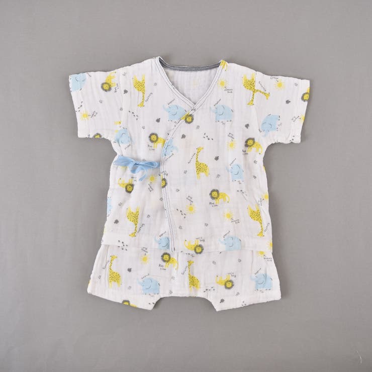 動物ブルー | ガーゼカシュクールスーツ | SLAP SLIP