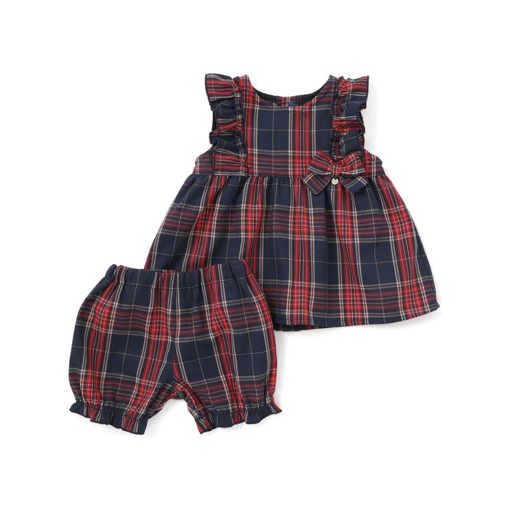 肩フリルリボンチェックワンピース+ブルマセットアップベビー | SLAP SLIP | 詳細画像16 