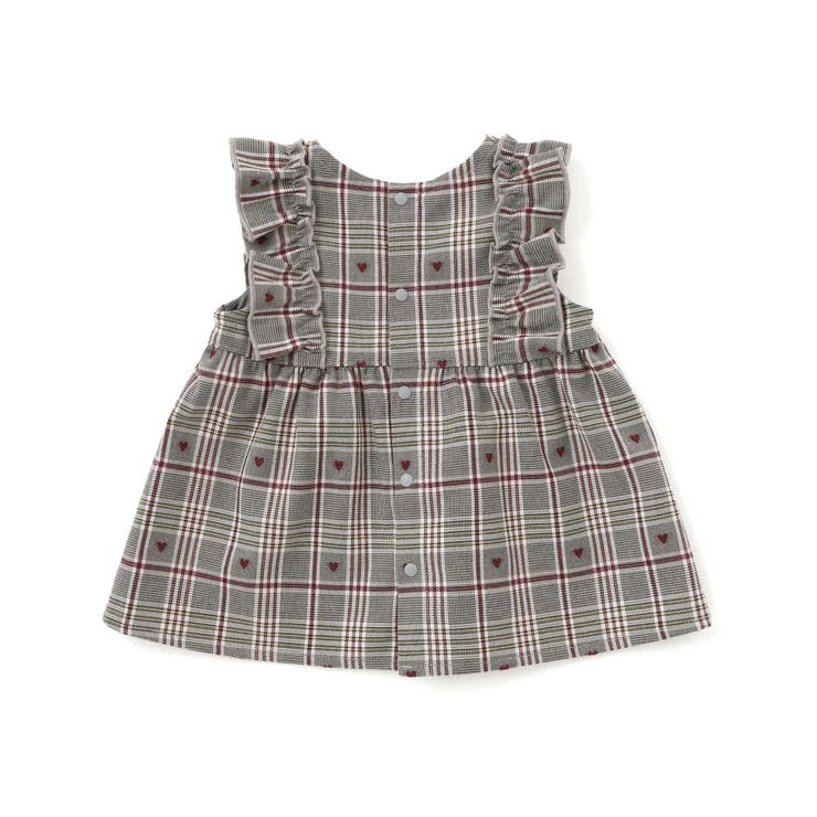 肩フリルリボンチェックワンピース+ブルマセットアップベビー | SLAP SLIP | 詳細画像3 
