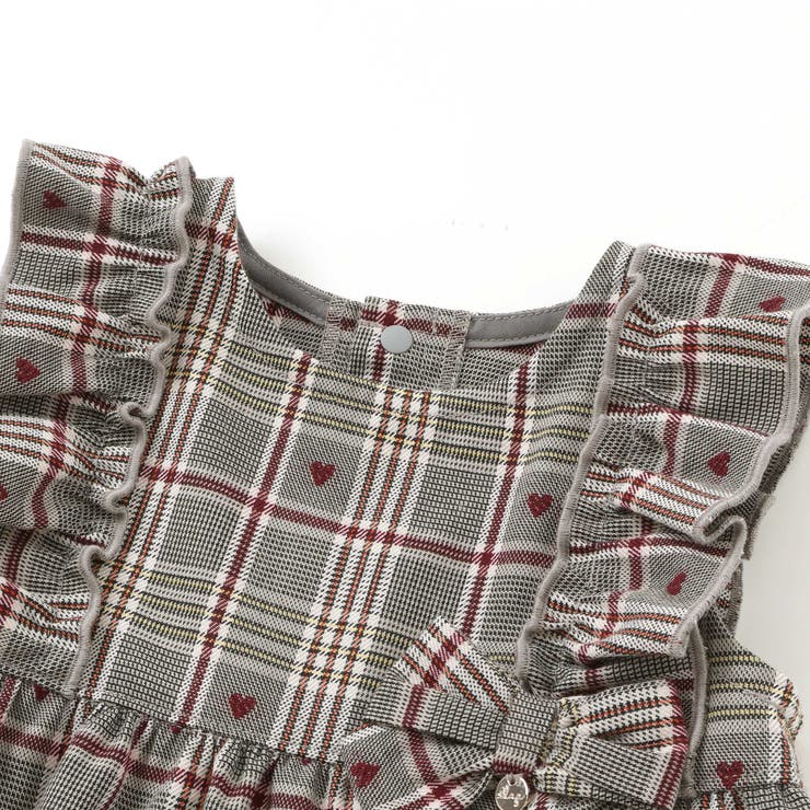 肩フリルリボンチェックワンピース+ブルマセットアップベビー | SLAP SLIP | 詳細画像5 