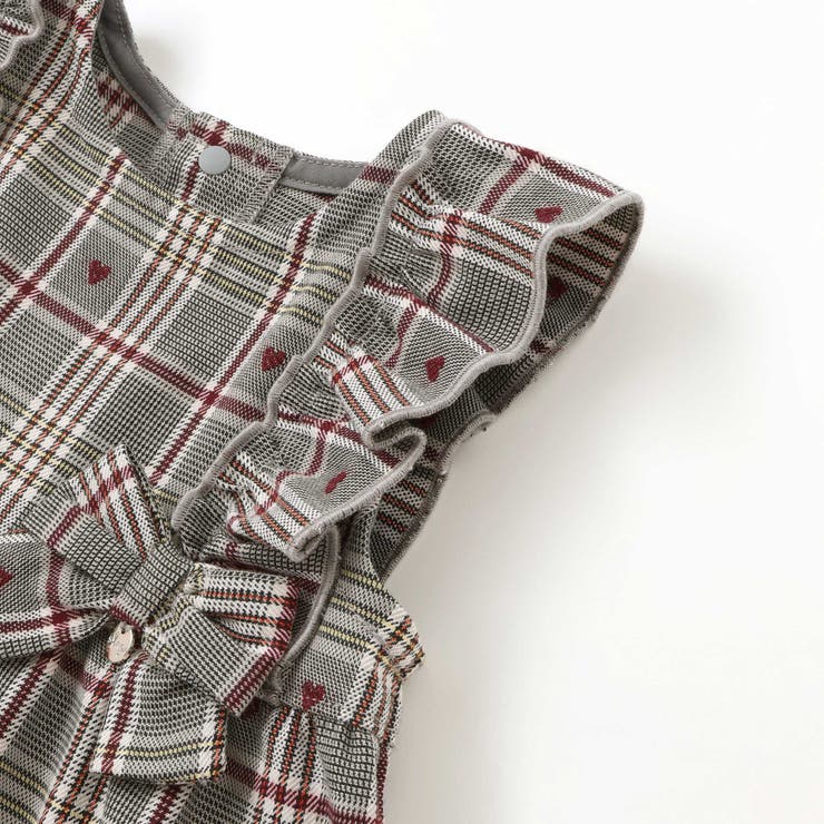 肩フリルリボンチェックワンピース+ブルマセットアップベビー | SLAP SLIP | 詳細画像6 