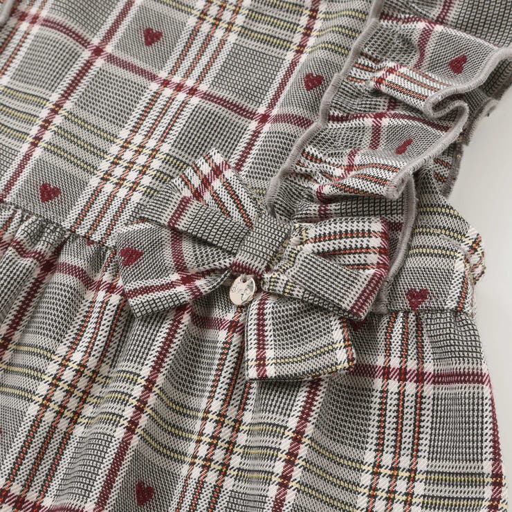 肩フリルリボンチェックワンピース+ブルマセットアップベビー | SLAP SLIP | 詳細画像8 