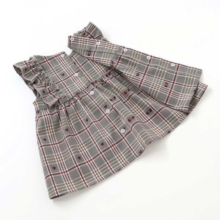 肩フリルリボンチェックワンピース+ブルマセットアップベビー | SLAP SLIP | 詳細画像9 