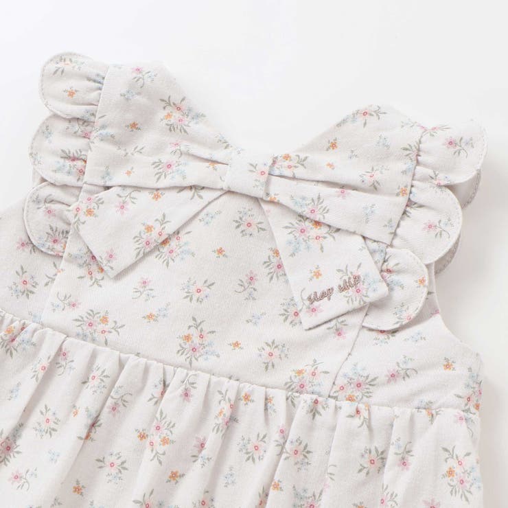 花柄無地コーデュロイ肩フリルリボンモチーフワンピース+ブルマセットアップベビー | SLAP SLIP | 詳細画像11 