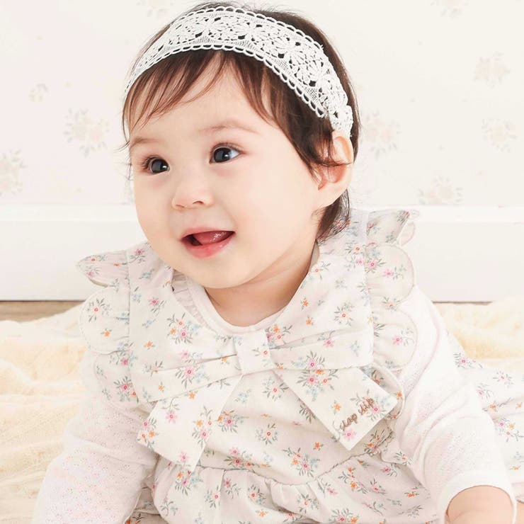 花柄無地コーデュロイ肩フリルリボンモチーフワンピース+ブルマセットアップベビー | SLAP SLIP | 詳細画像3 