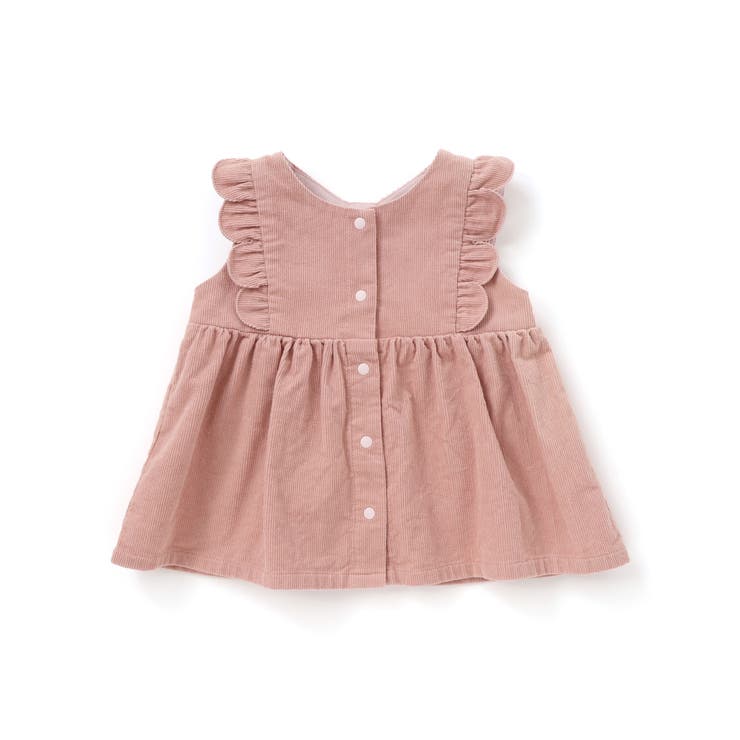 花柄無地コーデュロイ肩フリルリボンモチーフワンピース+ブルマセットアップベビー | SLAP SLIP | 詳細画像5 