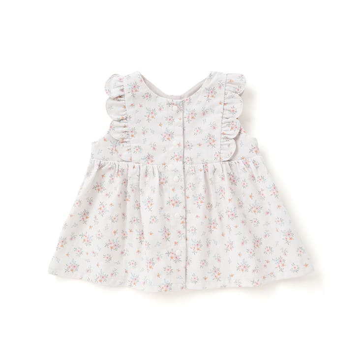 花柄無地コーデュロイ肩フリルリボンモチーフワンピース+ブルマセットアップベビー | SLAP SLIP | 詳細画像9 