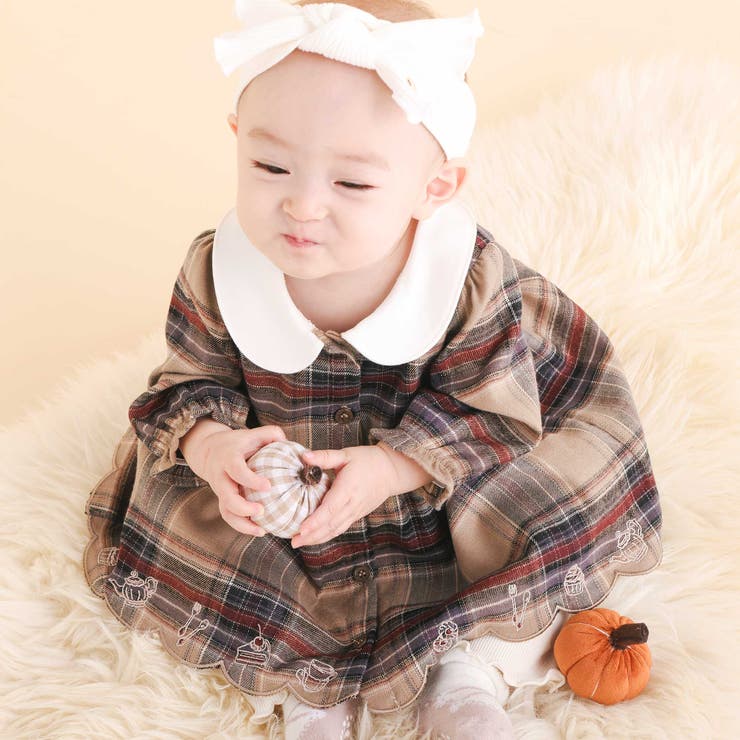 【お揃い】チェックワンピース+シンプルレギンス2点セット(70~80cm) | SLAP SLIP | 詳細画像3 