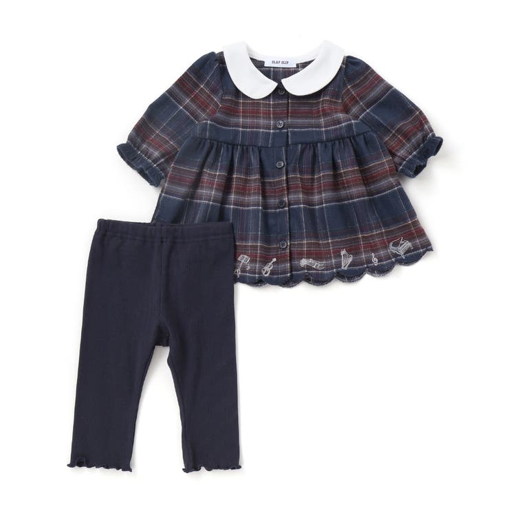 【お揃い】チェックワンピース+シンプルレギンス2点セット(70~80cm) | SLAP SLIP | 詳細画像4 