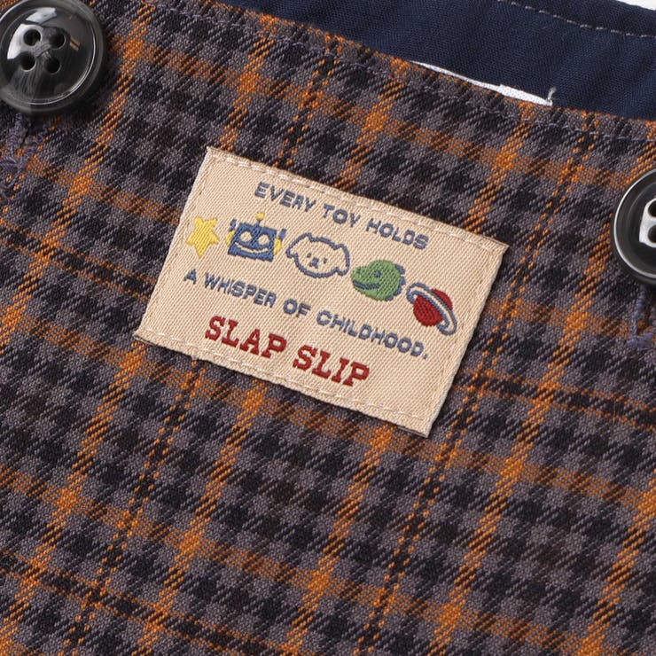 アニマルイヌ恐竜プリントボディミニ+チェックサロペット(70~80cm) | SLAP SLIP | 詳細画像12 