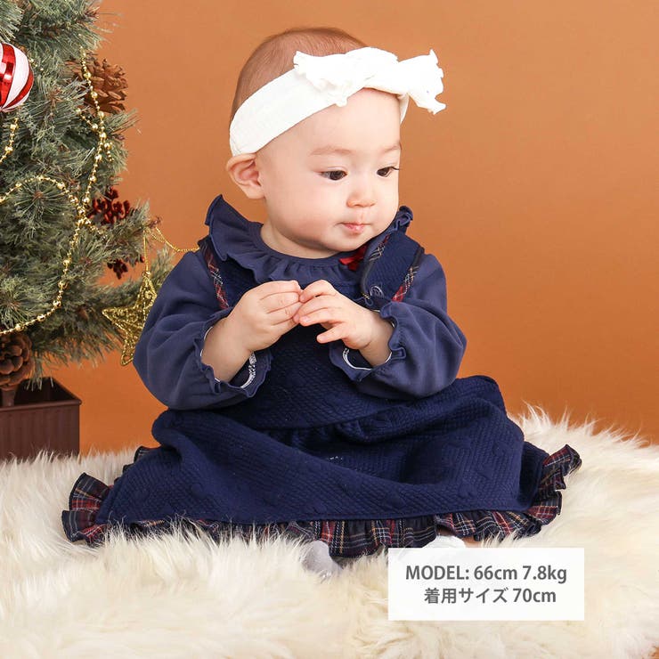 ハートキルトジャンパースカート＆ロンパース2点セットベビー(70~80cm) | SLAP SLIP | 詳細画像2 