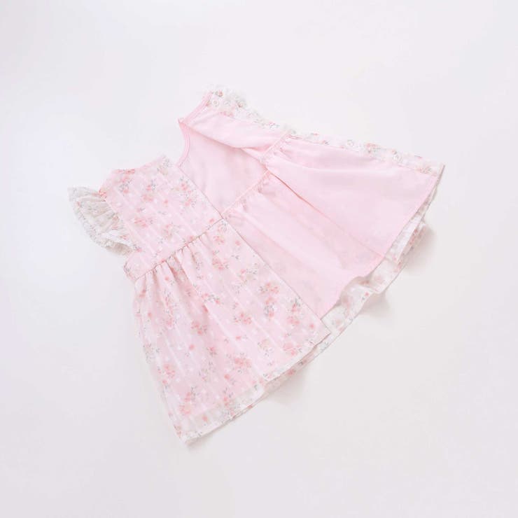 花柄シフォンレースワンピース+フリルブルマセットアップベビー(70~80cm) | SLAP SLIP | 詳細画像11 