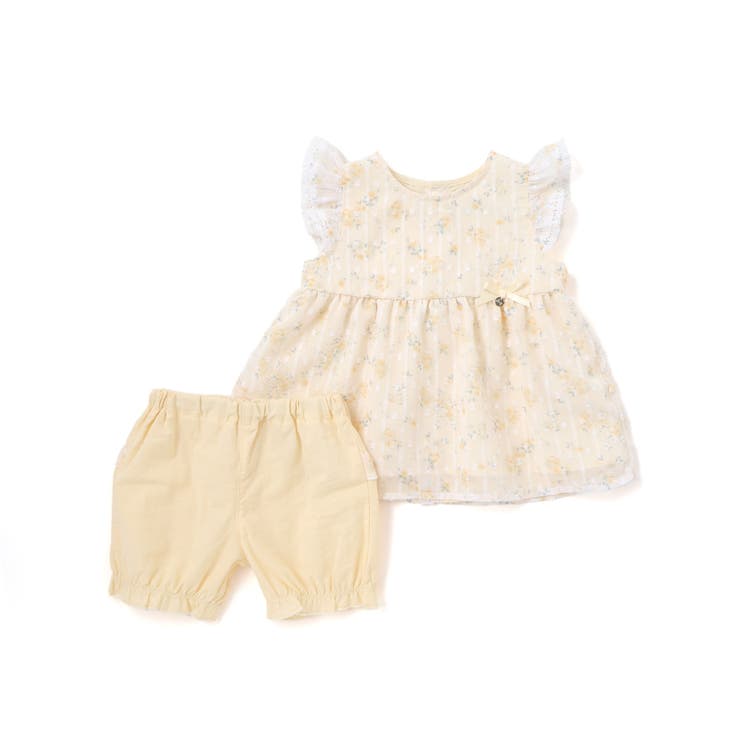 花柄シフォンレースワンピース+フリルブルマセットアップベビー(70~80cm) | SLAP SLIP | 詳細画像19 