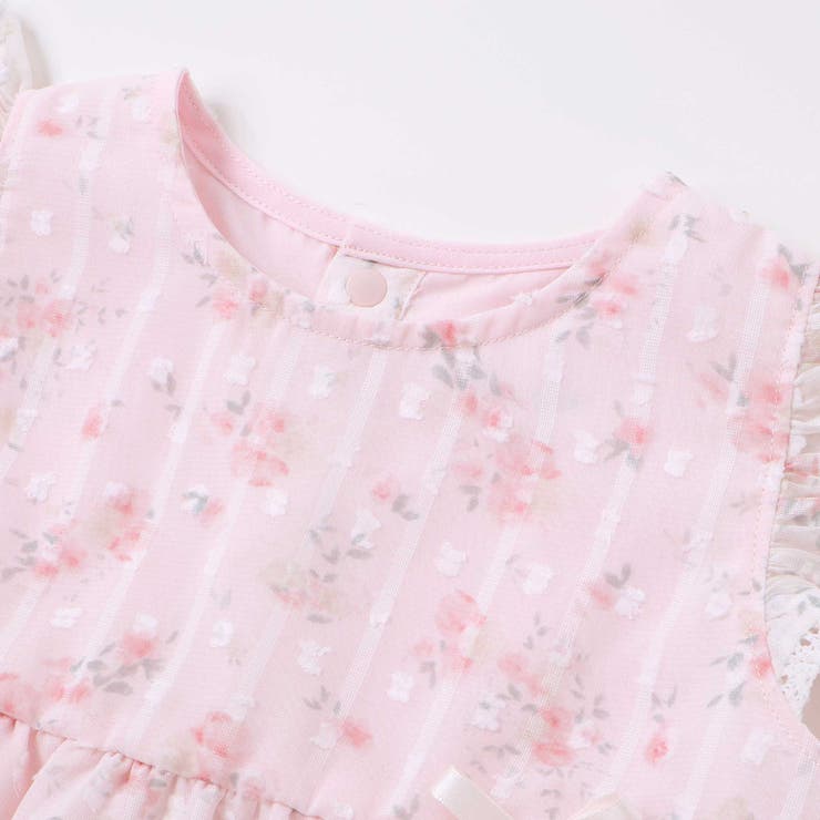 花柄シフォンレースワンピース+フリルブルマセットアップベビー(70~80cm) | SLAP SLIP | 詳細画像7 