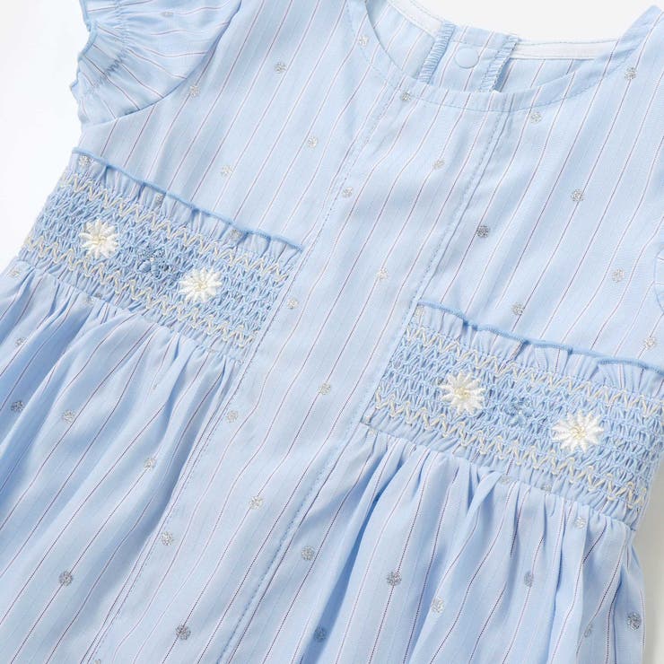 花ドットデニムラメドット柄ストライプスモッキング刺しゅうワンピース+ブルマセット… | SLAP SLIP | 詳細画像20 
