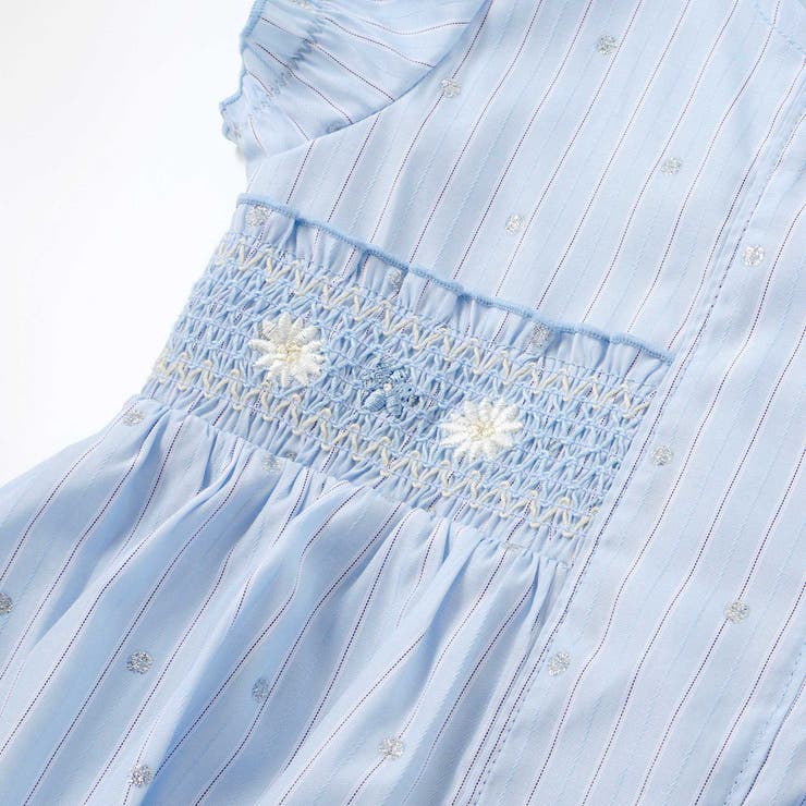 花ドットデニムラメドット柄ストライプスモッキング刺しゅうワンピース+ブルマセット… | SLAP SLIP | 詳細画像21 