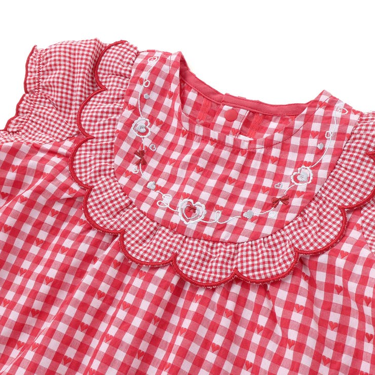 【お揃い】ハートギンガムチェックスカラップフリルワンピース+ブルマセットアップベ… | SLAP SLIP | 詳細画像19 