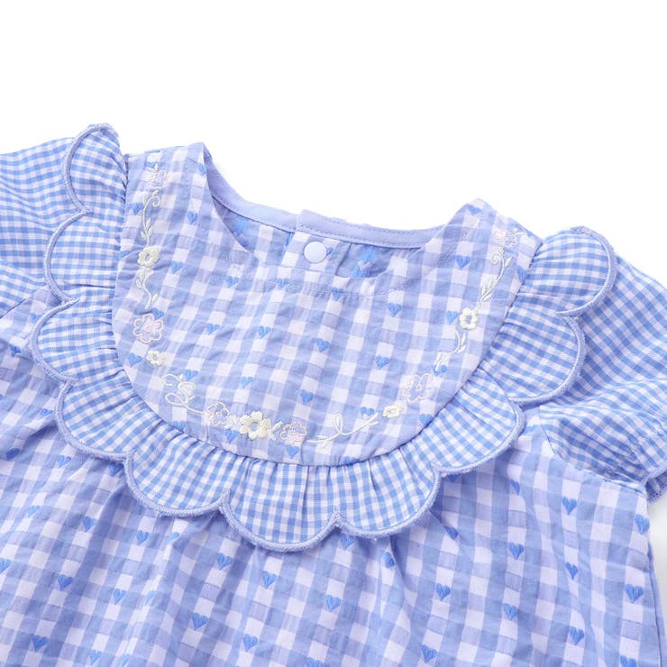 【お揃い】ハートギンガムチェックスカラップフリルワンピース+ブルマセットアップベ… | SLAP SLIP | 詳細画像7 