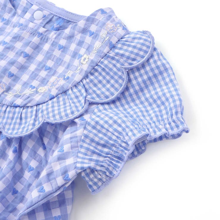 【お揃い】ハートギンガムチェックスカラップフリルワンピース+ブルマセットアップベ… | SLAP SLIP | 詳細画像8 