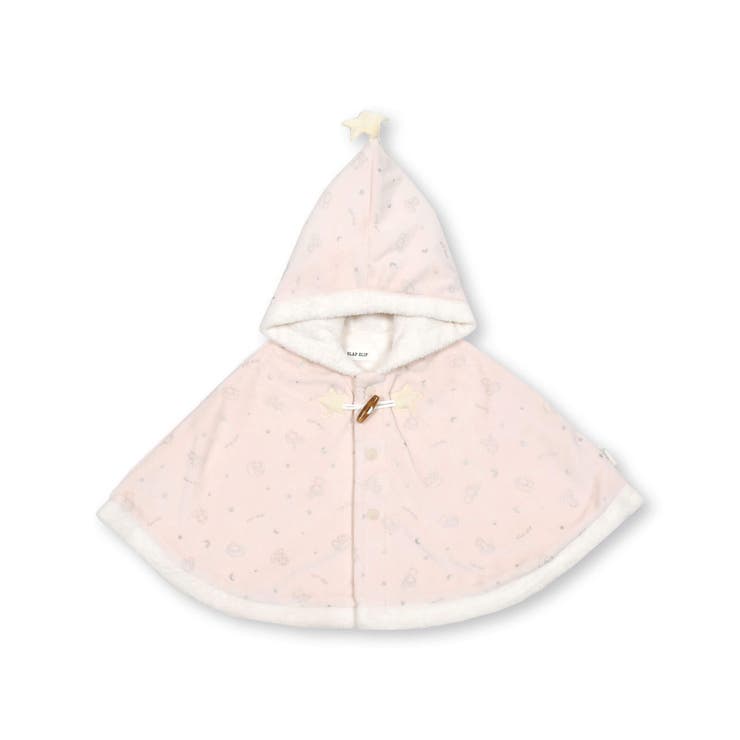 ピンク系 | アニマル柄星モチーフマントベビー(50~90cm) | SLAP SLIP