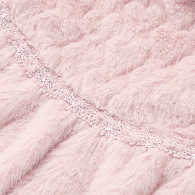 スラップスリップベビー】【お揃い】襟付きハート柄ファー2WAY