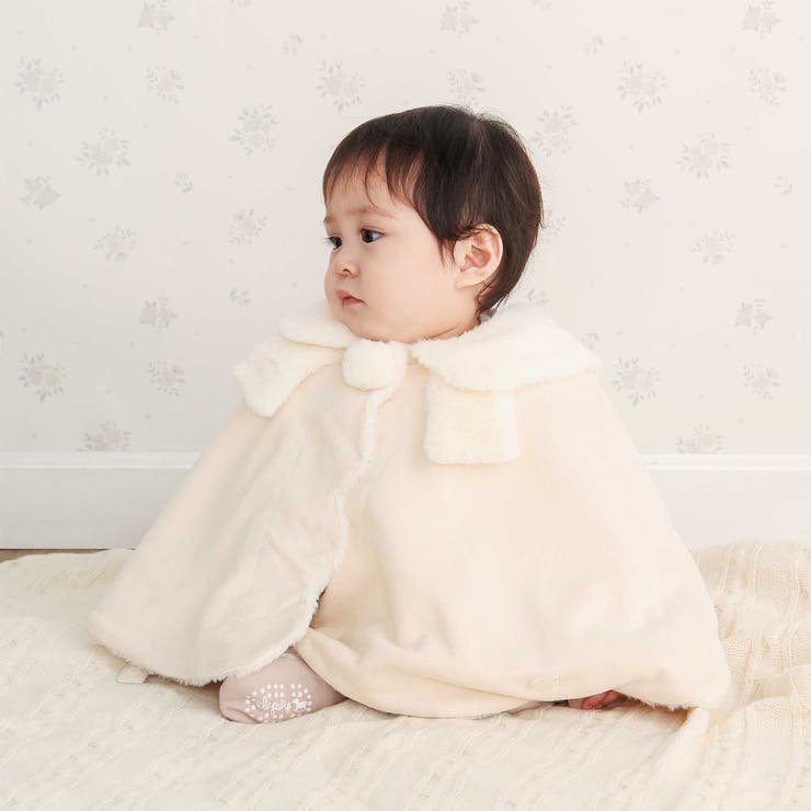 ファーリボン襟スウェードマントベビー(50~90cm) | SLAP SLIP | 詳細画像1 
