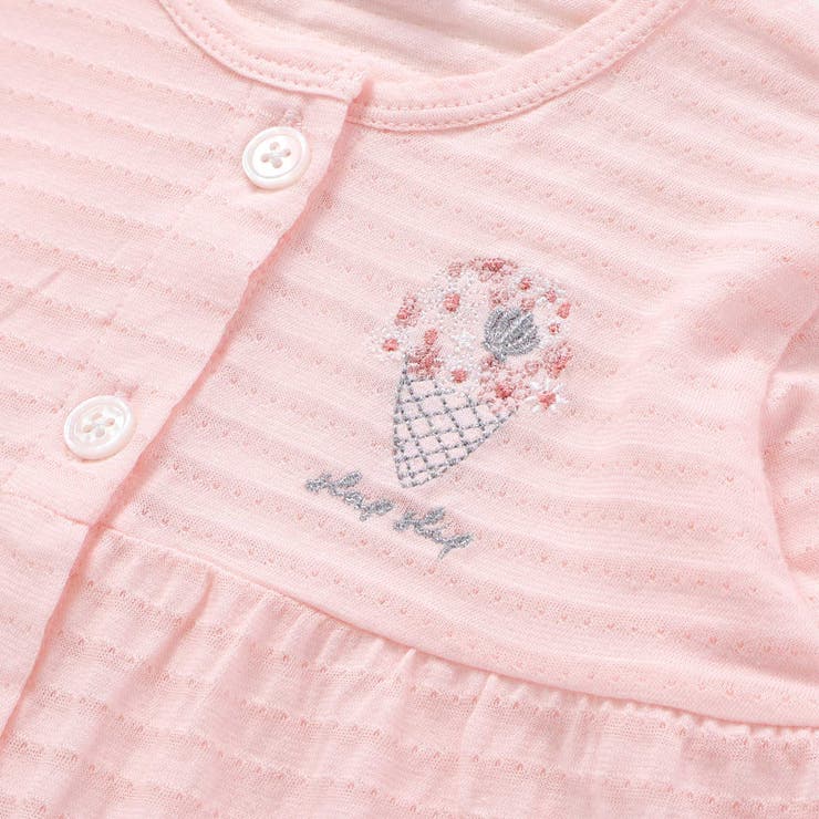 袖レース胸刺しゅう切り替え針抜きボーダーカーディガンベビー(70~80cm) | SLAP SLIP | 詳細画像7 