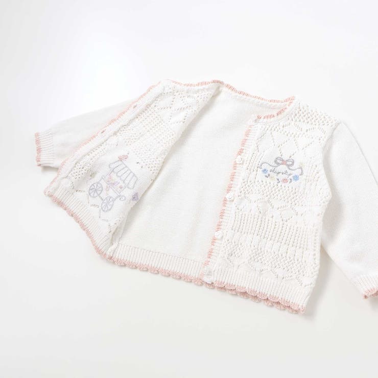 レース編みモチーフ刺しゅうニットカーディガンベビー(70~80cm) | SLAP SLIP | 詳細画像11 