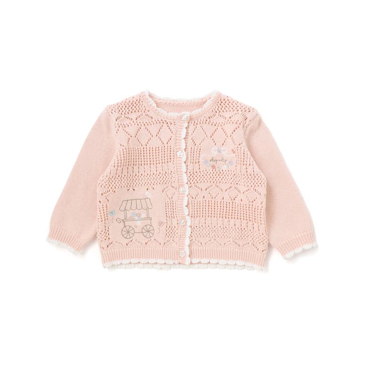 レース編みモチーフ刺しゅうニットカーディガンベビー(70~80cm) | SLAP SLIP | 詳細画像14 