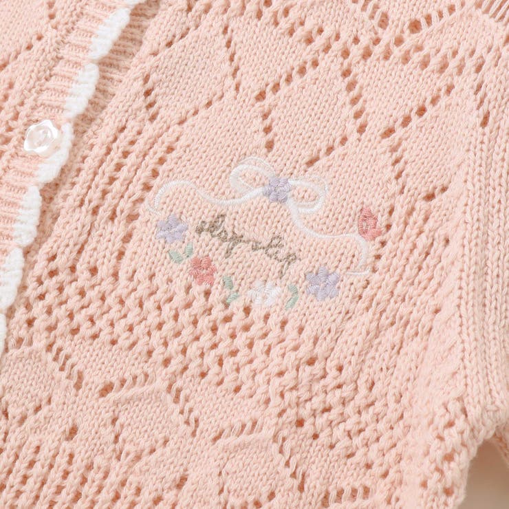 レース編みモチーフ刺しゅうニットカーディガンベビー(70~80cm) | SLAP SLIP | 詳細画像16 