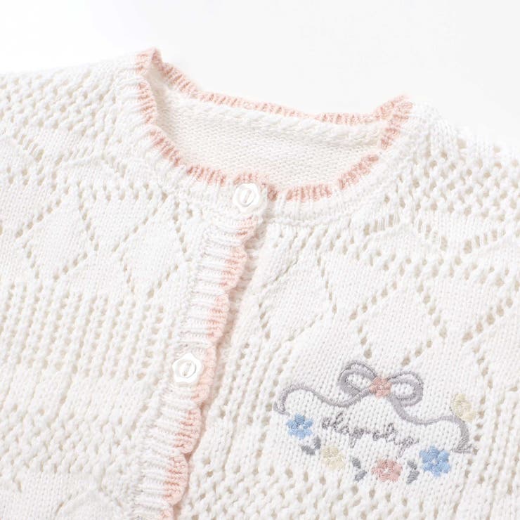 レース編みモチーフ刺しゅうニットカーディガンベビー(70~80cm) | SLAP SLIP | 詳細画像6 