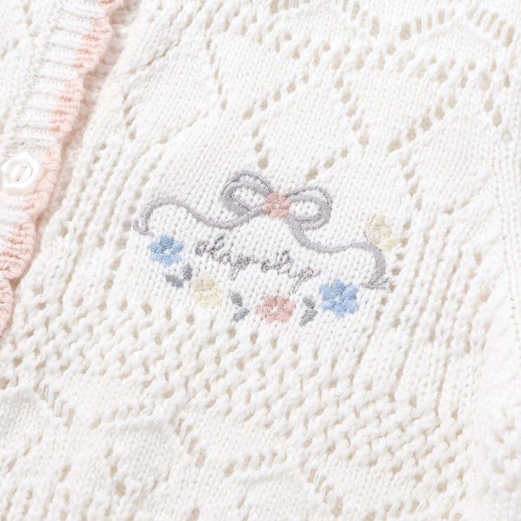 レース編みモチーフ刺しゅうニットカーディガンベビー(70~80cm) | SLAP SLIP | 詳細画像7 