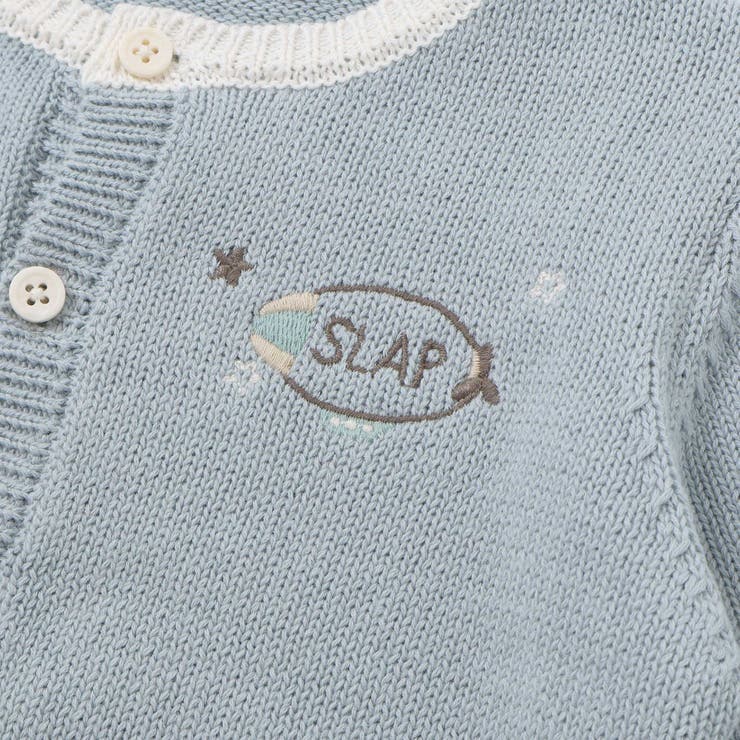 恐竜アニマルのりもの刺しゅう配色ニットカーディガンベビー(70~80cm) | SLAP SLIP | 詳細画像11 
