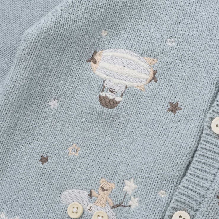恐竜アニマルのりもの刺しゅう配色ニットカーディガンベビー(70~80cm) | SLAP SLIP | 詳細画像12 