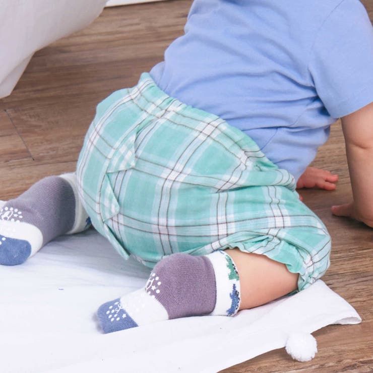 クマ恐竜チェックブルマベビー | SLAP SLIP | 詳細画像4 