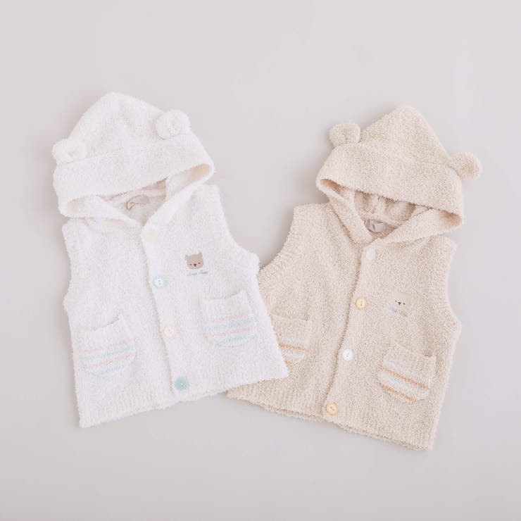 クマ耳付フードブークレニットベストベビー(70~80cm) | SLAP SLIP | 詳細画像7 