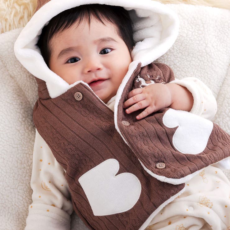 【お揃い】ケーブル編みボアベストベビー(70~80cm) | SLAP SLIP | 詳細画像4